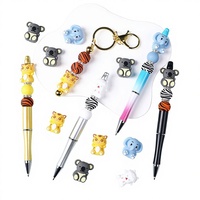 Vente en gros de perles en silicone 3D tridimensionnelles, perles mignonnes en forme d'animaux, perles pour bébé, colle pour dents de bébé, perles en silicone de dessin animé, éléphant