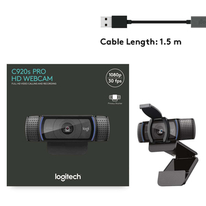 โลจิเทค ซี 920 เอชดี โปรเว็บแคม 1080p เลนส์กระจกออโต้โฟกัสไมค์สเตอริโอคู่ไรท์ไลท์ 2 สำหรับทีมซูมพีซี - Product Image 6