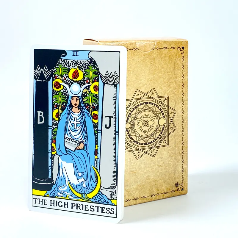 Jeu de cartes de Tarot de conception classique fantaisie magique avec guide cartes de Tarot personnalisées haut de gamme en papier gaufré Offre Spéciale