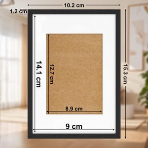 Cadre <span class=keywords><strong>photo</strong></span> en MDF noir pour montage mural et présentation sur table, formats 4x6, 5x7, 8x10, 11x14, 12x16 pouces, A3, A4, 24x36, pour œuvres d'art - Product Image 2