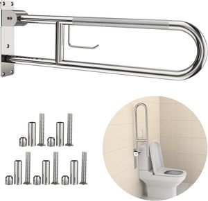 YOTO Armlehne für Senioren Haltegriffe Rutschfeste Unterstützung Edelstahl-Griff Faltbare Sicherheitsgeländer Behinderten-Toilettenstangen - Product Image 1