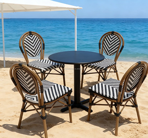 Vente en gros d'usine <span class=keywords><strong>de</strong></span> crème solaire française décontractée imperméable à l'eau Restaurant Balcon Patio Salle à manger Jardin <span class=keywords><strong>Table</strong></span> d'extérieur - Product Image 5
