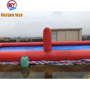 Pista de voleibol inflable grande, 16x8x2m, juego de playa flotante - Product Image 6