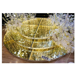 Fondo de boda en forma de corazón Led pista de baile al aire libre RGB Led luz 3D espejo escenario boda pista de baile - Product Image 3