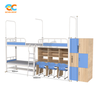 Lit superposé avec bureau de haute qualité, solution de dortoir moderne et efficace, prix direct d'usine, lit superposé de taille standard