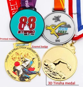 Medaglie Sportive 3D Personalizzate in Cristallo Ecologico, Lucidate e Incise, Placcate in Bronzo, Argento e Oro, Produzione Cinese - Product Image 5