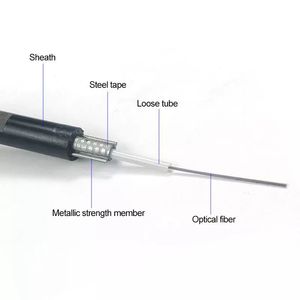 <b>Outdoor</b> GYXTW Armored Aerial Duct Underground Fiber Optic <b>Cable</b> FTTH 2 4 6 8 12 24 Core G652D Single Mode Corrugated Steel Tape - Product Image 6