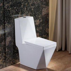 WC monobloc en porcelaine sans bride à chasse d'<span class=keywords><strong>eau</strong></span> Tornado avec siphon en S pour salle de bain, économique - Product Image 3
