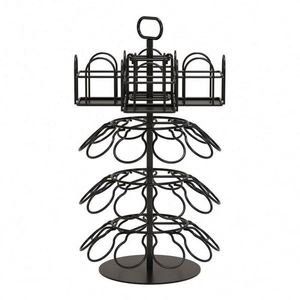 Organisateur multifonctionnel de capsules de café en fer avec panier filtrant rotatif et couvercle, taille personnalisable pour la maison, les restaurants et les fêtes - Product Image 4