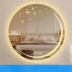 Miroir de maquillage intelligent à led européen de 19 pouces Miroir de commode mural pour la maison Miroir de coiffeuse pour la salle de maquillage avec lumière - Product Image 5
