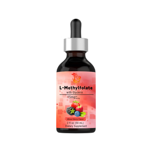Gotas Líquidas de L-Metilfolato, Folate Activo con Glicerina, Apoyo para la Salud del Cerebro y el Corazón, Suplemento de Metilfolato - Product Image 1