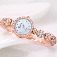OLEVS 9813 jam tangan wanita, 2025 Quartz mawar emas tahan air 38mm merek terkenal modis terlaris
