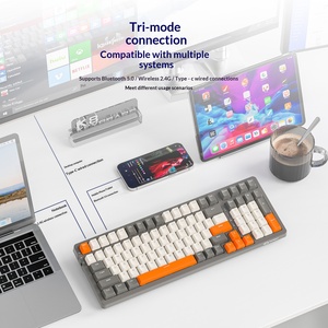<b>Wireless</b> Mechanical <b>Keyboard</b> 2.4G Tri-mode Hot Swap Custom Gaming <b>Keyboard</b> Gasket Structure Design - Product Image 2
