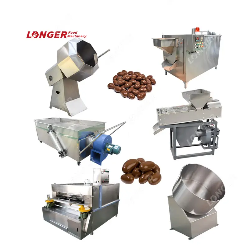 Arachidi tostate e salate con rivestimento commerciale dello zucchero che producono una macchina per il rivestimento di arachidi tostate