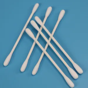 CA-002 Eco-friendlyIndustrial Cleaning Double Ended Round Cotton Swab For Cleanroom