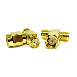 Manufacturer T Type Two in One SMA Male to <b>Double</b> Female Coax <b>Adapter</b> Connector Branche for Efficient Signal Transm - Product Image 4