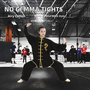 กางเกงบีบรัดกล้ามเนื้อสำหรับ MMA แบบไม่ใช้เสื้อยืด (No Gi) สำหรับการฝึกซ้อมและแข่งขัน  โลโก้ด้านหน้า ผ้าฝ้าย 100% ระบายอากาศได้ดี ขายส่ง - Product Image 2