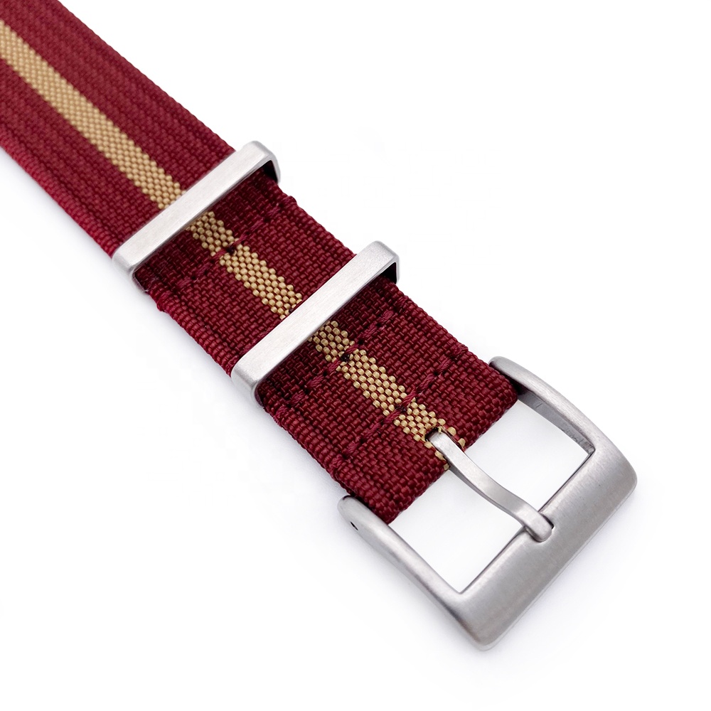 Custom One Pass 19mm 21mm Fabric Watch Belt Braided 18mm 20mm 22mm Ribbed Wrist Nylon Watch Strap 24mm