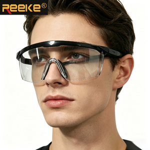 Industriële veiligheidsbril Custom REEKE, heldere anti-condens, chemisch bestendige glazen, CE EN166 goedgekeurd, PC materiaal, zijdelingse bescherming - Product Image 6
