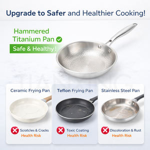 <span class=keywords><strong>Sartenes</strong></span> Antiadherentes TIANXING de Aleación de Titanio de Grado Alimenticio, con Diseño Malleolar, Gruesas, Sin Recubrimiento, para Cocina Casera - Product Image 4