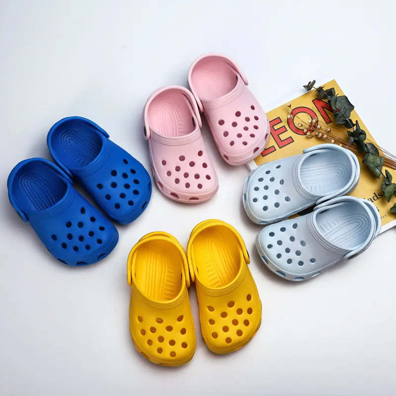 ใหม่2021ฤดูร้อนเด็กเด็กอุดตันทารกสีชมพูสาวคลาสสิกรองเท้าอุดตัน Eva ฤดูร้อนเด็กรองเท้าชายหาดขายส่ง
