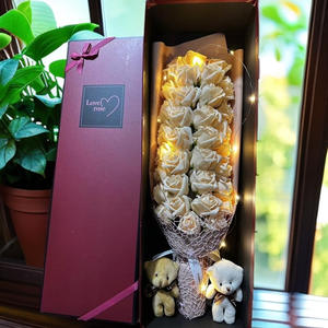 Ramo de Flores de Jabón Romántico de 33 Rosas para el Día de San Valentín, Caja de Regalo para Novia, Regalo de Cumpleaños - Product Image 2
