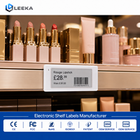 Etiqueta Electrónica de Precio para Estantes con Bluetooth de 2.9 Pulgadas, Personalizable por Fábrica LEEKA, OEM/ODM, para Tiendas y Cosméticos