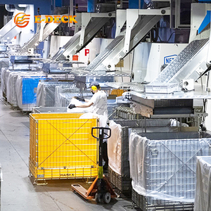 صندوق شبكي معدني مجلفن قابل للطي والتكديس لزجاجات البلاستيك - Product Image 1