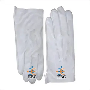 Gants blancs en coton OEM Gants en jersey de haute qualité en tailles et couleurs appropriées Gants blancs en coton personnalisés