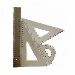 Regla de Plástico Transparente Negra de 30 cm de Calidad Premium con Logotipo Personalizado al por Mayor para Material Escolar, Juego de 4 Reglas para Niños - Product Image 4