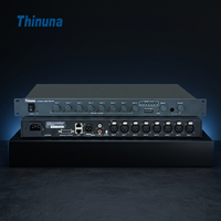 Thinuna MG-801 Mixeur de microphones automatique 8 canaux avec suppression intelligente des effets de porte et de réverbération pour salle de conférence, studio