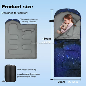 Saco de Dormir Infantil con Diseño 3D de Cielo Estrellado para Niños, para Acampar al Aire Libre, Viajar - Product Image 2