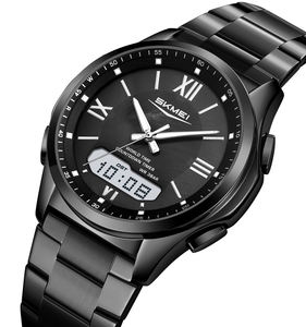 นาฬิกาดิจิตอล Skmei 2459 สำหรับผู้ชาย สายสแตนเลสยอดนิยม กันน้ำ จอแสดงผลคู่ พร้อมนาฬิกาปลุก รุ่น Five Point Series แสดงวัน - Product Image 4