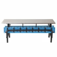 Table de cantine scolaire pliable sur mesure, design moderne, mobilier commercial OEM pour la cour de réception universitaire