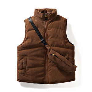 Gilet d'hiver en duvet de coton, vêtement de travail chaud pour l'extérieur, gilet de travail, vêtements de travail brodés, logo personnalisé, mode 2025, nouveauté - Product Image 5