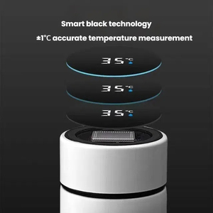 सस्ते स्टेनलेस स्टील स्मार्ट पानी की बोतल के साथ सस्ती स्टेनलेस स्टील स्मार्ट पानी की बोतल 500 मिलीलीटर थर्मोमो टंबलर वैक्यूम फ्लक्स कप - Product Image 5
