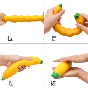 Jouet à presser amusant et créatif en forme de banane pelée, jouet de décompression en plastique souple pour enfants, vente en gros - Product Image 3