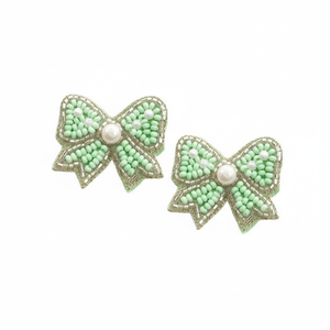 2023 femmes haute couture crochet perle de rocaille boucles d'oreilles à la main multicolore pour la vente en gros - Product Image 1