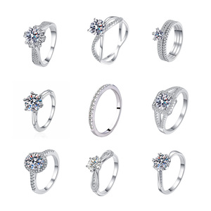 Anelli di Gioielleria Personalizzata per Donne, Eternità in Argento Sterling 925 con Certificato GRA, VVS1, per Fidanzamento, Matrimonio e Uso Quotidiano, in Moissanite - Product Image 4