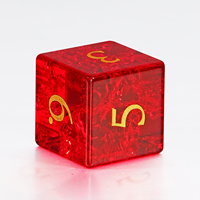 Nouvel ensemble de dés de jeu en verre cristal K9 rouge éclatant, polyédrique, personnalisé pour RPG et Dungeons and Dragons, 7 pièces (D6, D20, D10, D12, D00)