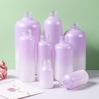 Bouteille en PET violette dégradée personnalisée pour savon liquide bouteille de shampoing en plastique emballage de conteneur de produits de soins capillaires