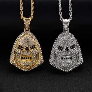 Hip Hop Punk mort chapeau crâne étanche sans ternissement en acier inoxydable 316l mode bijoux pendentif colliers pour hommes homme homme - Product Image 3