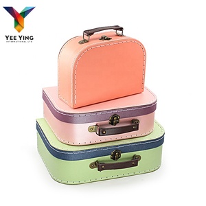 3boxes set suitcase flower box cardboard baby clothes box candy packaging boxes