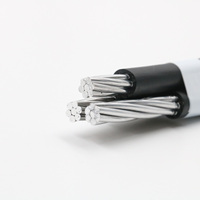 Cable ABC de 3 núcleos Al Conductor PVC / XLPE / PE aislado Duplex Triplex Quadruplex Service Drop Overhead Cable aéreo incluido