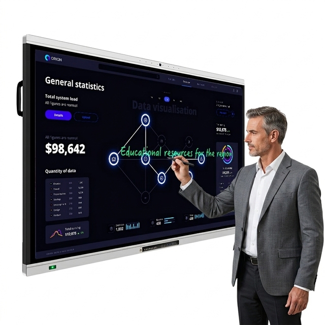 98 Inch 4K Interactive Whiteboard 20Point Capacitive Screen Smart Board Android OPS EIBOARD Meeting Education