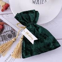 Pochette à bijoux en velours de luxe avec logo Sacs en velours à cordon en soie douce Sacs-cadeaux pour les petites entreprises
