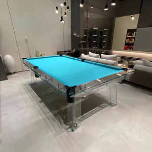 Tavolo da <span class=keywords><strong>Biliardo</strong></span> in Vetro Cristallo Stile Francese con Piano in Ardesia, <span class=keywords><strong>Dimensioni</strong></span> Standard per Sala Giochi Privata - Product Image 5
