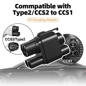 Adaptador de Carga para Vehículos Eléctricos Feyree, CCS2 a CCS1, Adaptador de Corriente Continua con Tipo 2 a J1772 AC+DC para Autos Eléctricos en América, Estación de Carga Pública para Vehículos Eléctricos - Product Image 3