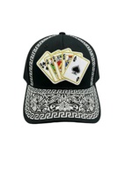 Casquettes personnalisées Wecondo, 5 panneaux, logo brodé, Lucky Las Vegas 777, Black Eight Ace Poker Hat, casquette de baseball, casquette de papa, casquettes de sport