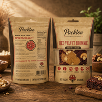 Sachet Doypack Métallique Attrayant pour Présentation de Produits de Confiserie en Magasin, Impression Numérique, Échantillon Rapide